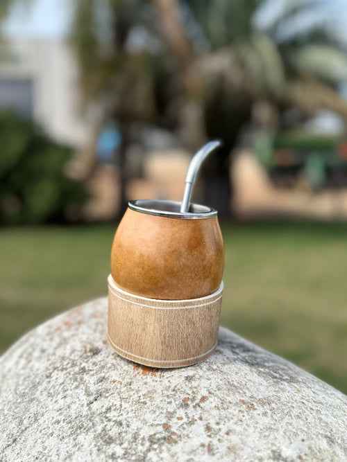 boquilla de acero + posa mate liso + bombilla de alpaca