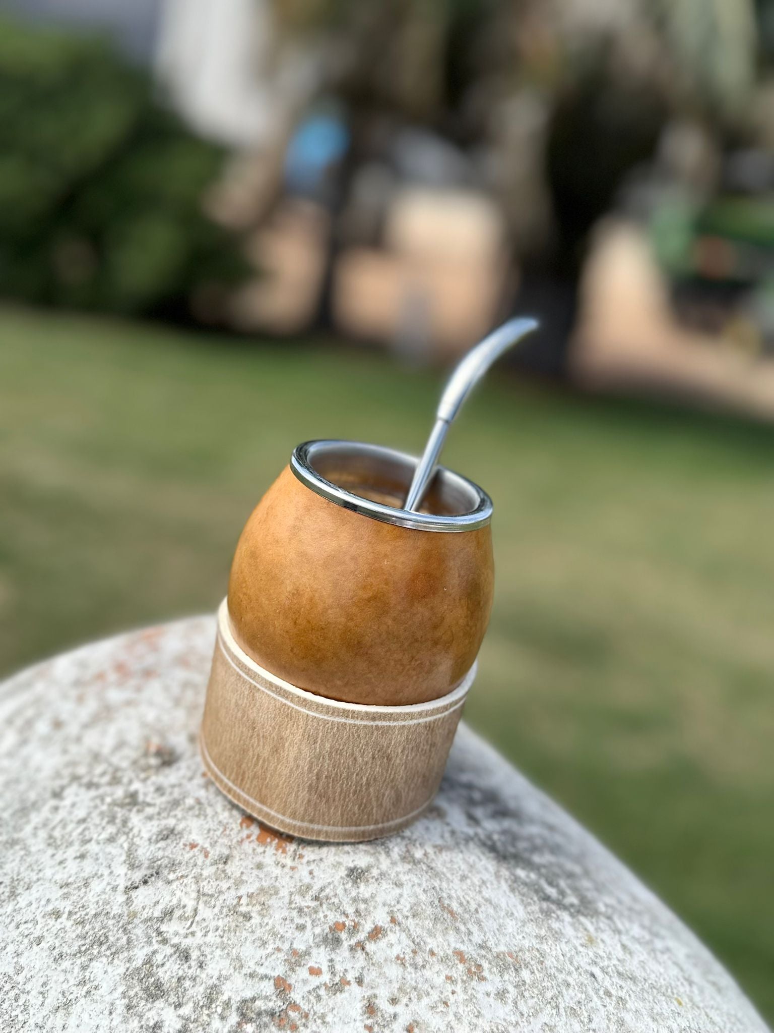 boquilla de acero + posa mate liso + bombilla de alpaca