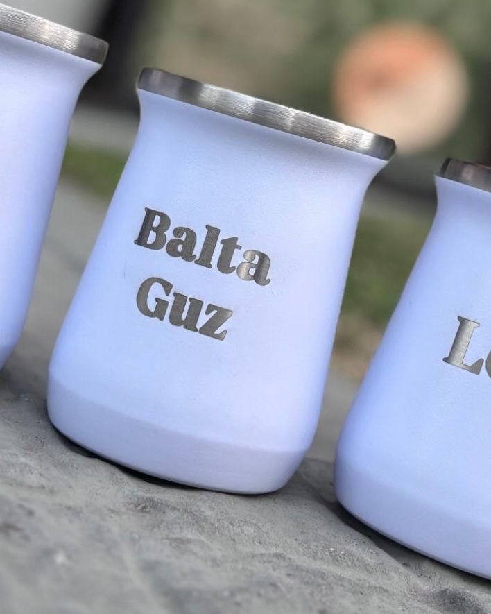Mate de Acero Inoxidable Blanco