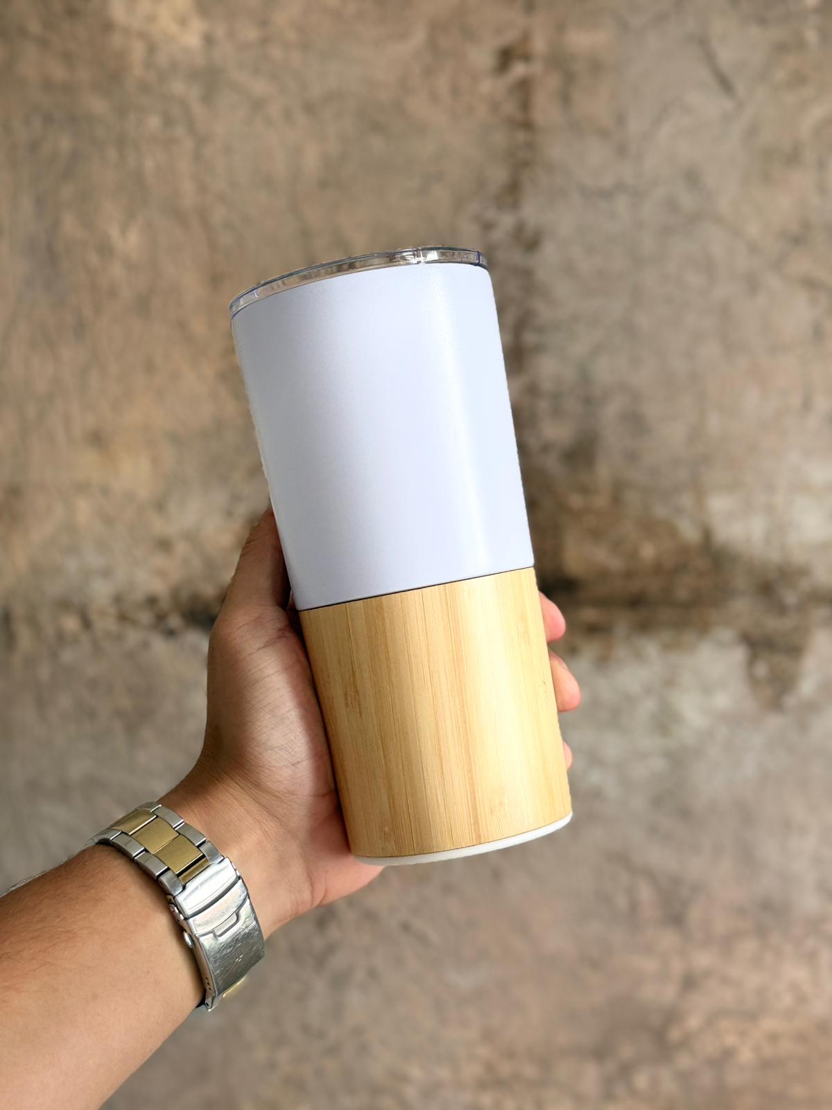Vaso Dúo de Bambú - Blanco
